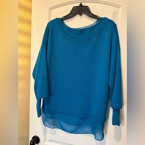 Ann Taylor Teal Layered Sweater